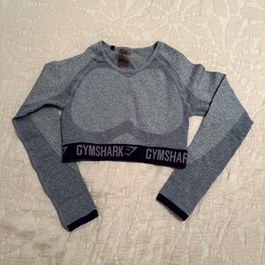 Gymshark Blue Long Sleeve Crop Top